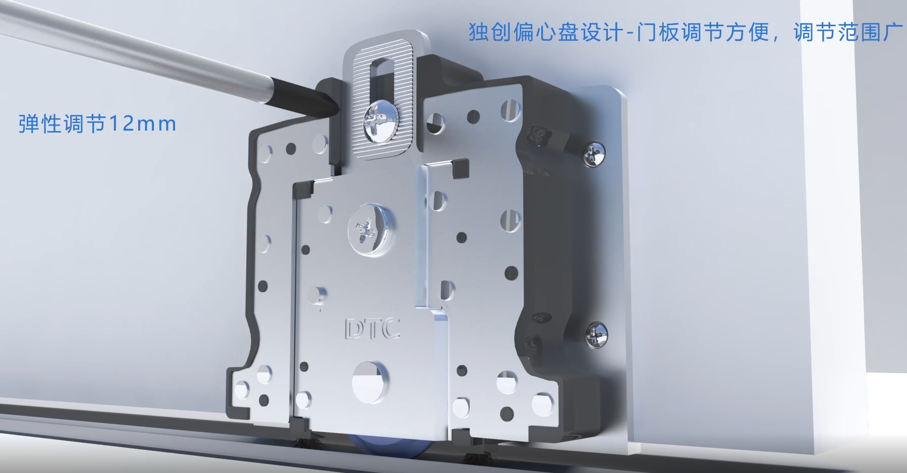 移趟星CSS系列趟门双向阻尼明装式滑轮(用于木门)